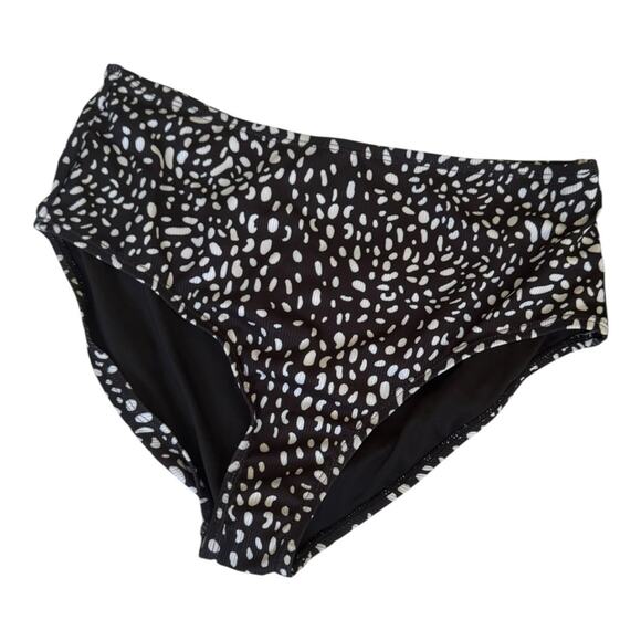 Cupshe Black Halter Scalloped Tankini Top and Standard Bottoms 2 pc Medium - Picture 8 of 9